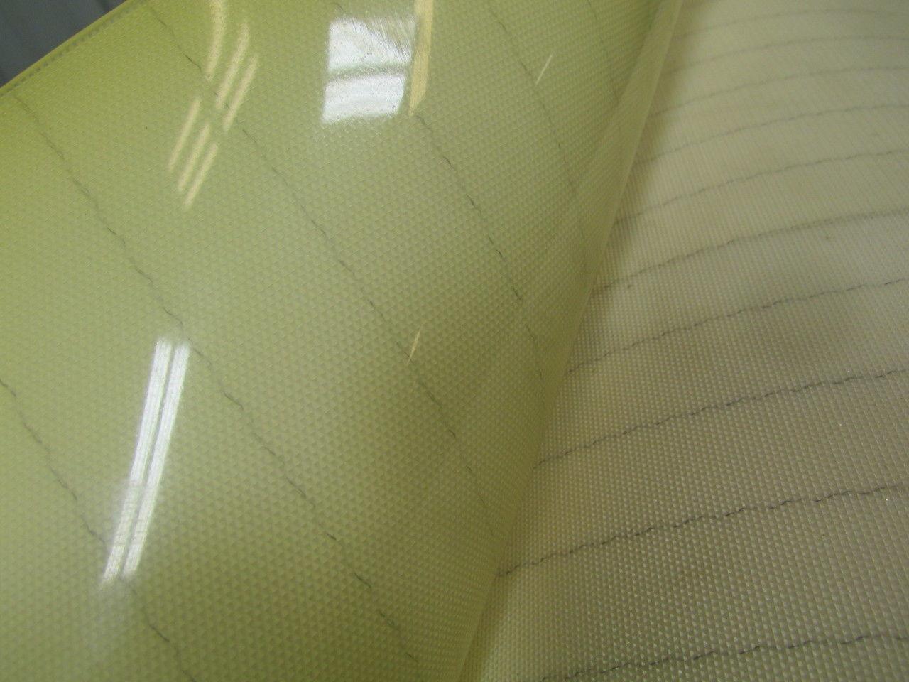 2 ply smooth top Clear/White urethane rubber conveyor belt 41ft x 29"