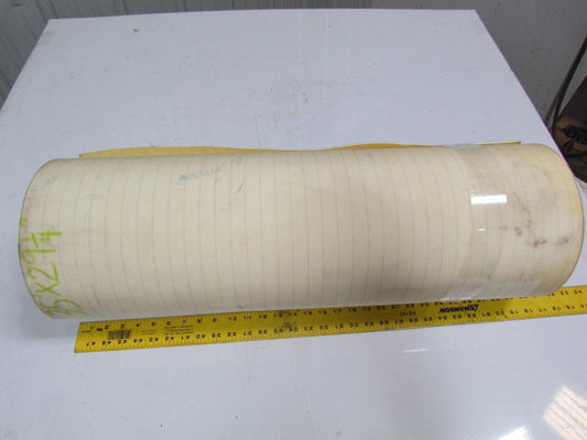 2 ply smooth top clear/white urethane rubber conveyor belt 35f x 29-1/4"