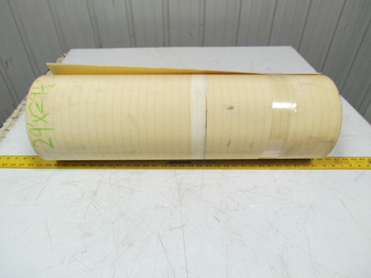 2 Ply Smooth Top Clear/White Urethane Rubber Conveyor Belt 29Ft X 29-1/2"