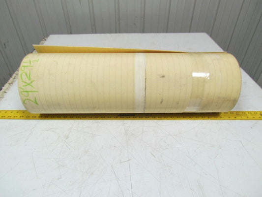 2 Ply Smooth Top Clear/White Urethane Rubber Conveyor Belt 29Ft X 29-1/2"