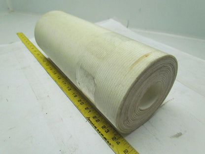 2 Ply White Rubber Smooth Top Nylon Backed Conveyor Belt 14Ft X 13" 0.095" Thick