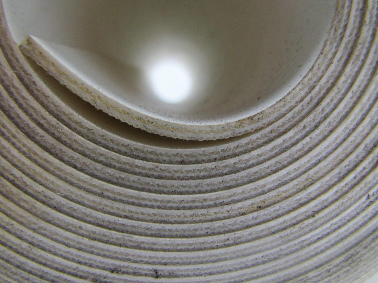 2 Ply White Rubber Smooth Top Nylon Backed Conveyor Belt 14Ft X 13" 0.095" Thick