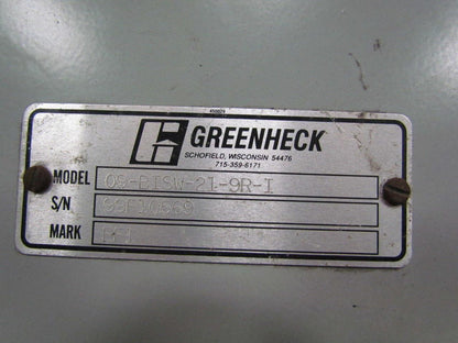 GreenHeck 09-BISW-21-9R-I 1 Hp 3Ph Centrifugal Blower Fan w/Sidelock Filter