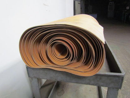 3 Ply Tan Rubber Slip Top Center V Guide Conveyor Belt 69Ft X 37-5/8"