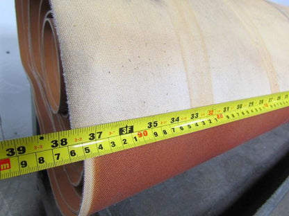 3 Ply Tan Rubber Slip Top Center V Guide Conveyor Belt 69Ft X 37-5/8"