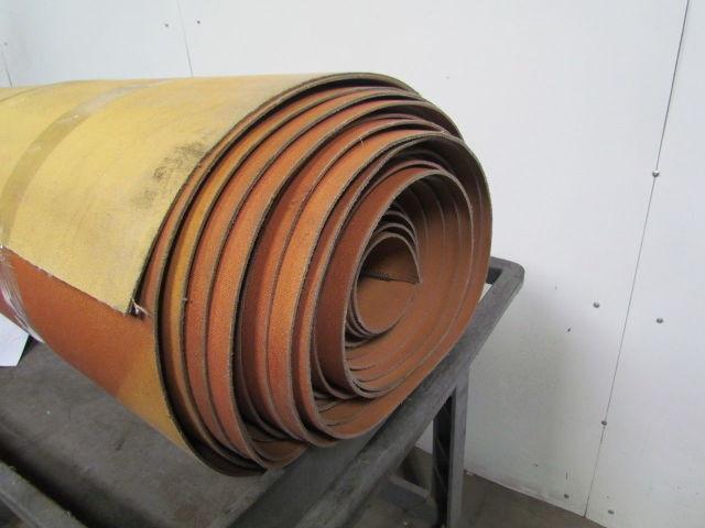 3 Ply Tan Rubber Slip Top Center V Guide Conveyor Belt 69Ft X 37-5/8"