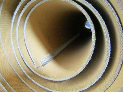 3 Ply Tan Rubber Slip Top Center V Guide Conveyor Belt 69Ft X 37-5/8"