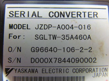 Yaskawa Electric JZDP-A004-016 Serial Converter For SGLTW-35A460A