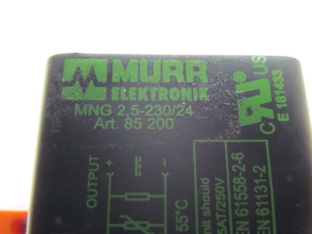 Murr Elektronik MNG 2.5-230/24 Single Phase Power Supply 24VDC 2.5A 230V Input