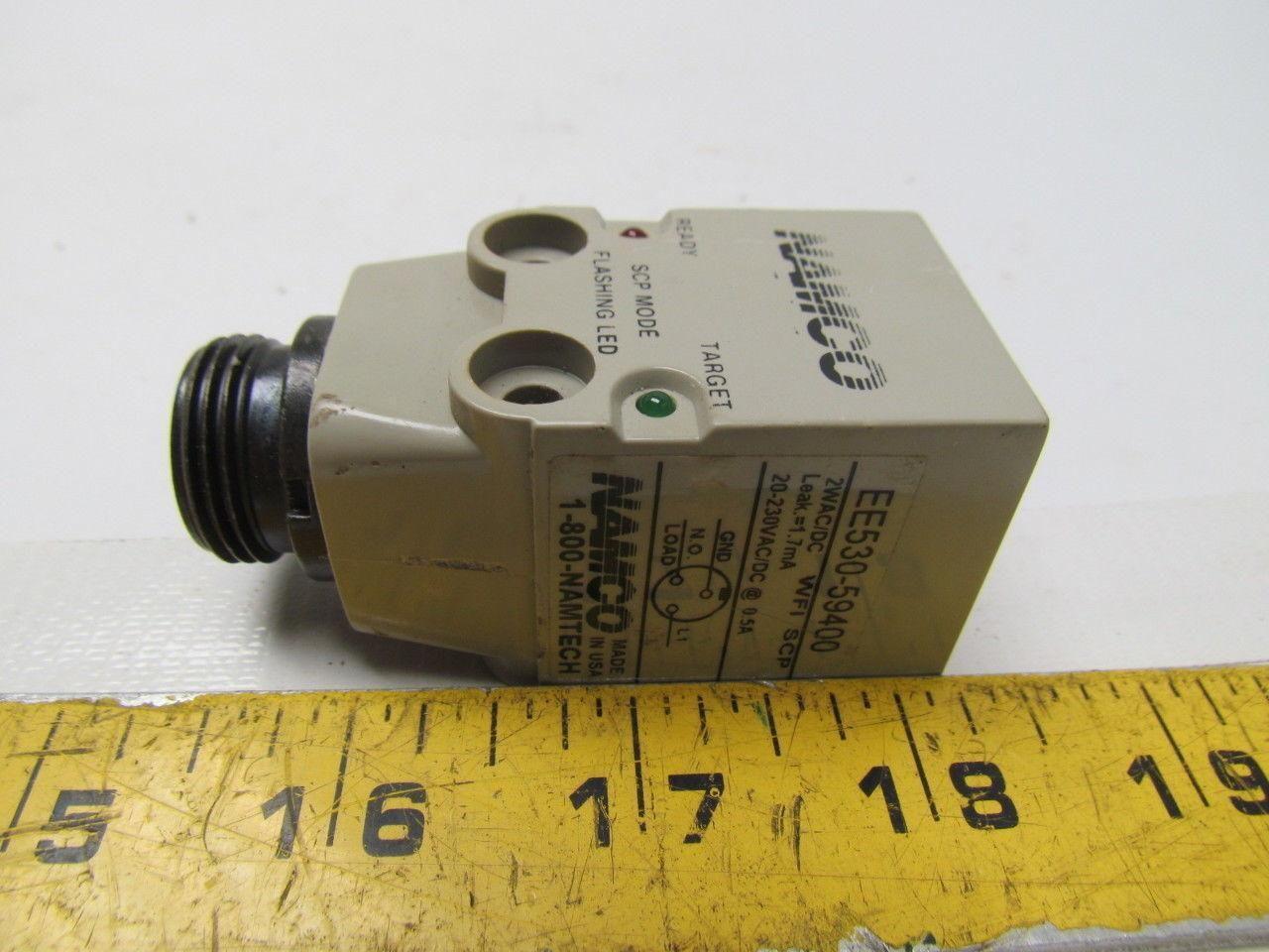 Namco EE530-59400 Inductive rectangular thermoset proximity sensor AC/DC 20-230V