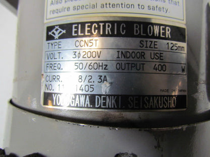 Yodogawa CCN5T 125mm 3PH 200V Electric Blower Scroll Fan 50/ 60Hz