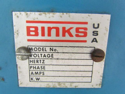 Binks 98-262 Heated materials spray Finishing system