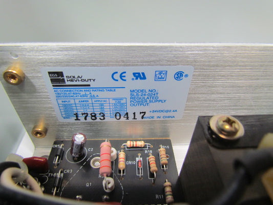 Sola Hoffman SLS-24-024T 1614CH 24VDC Regulated Power Supply in enclosure panel
