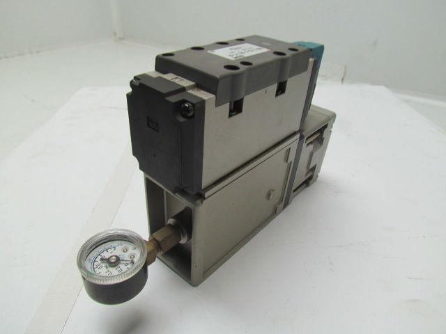 SMC Syndevco VSS8-8-FG-S-3EZ-V1- X6 Valve iso 8 Sol 4/5 Port w/ manifold & gauge