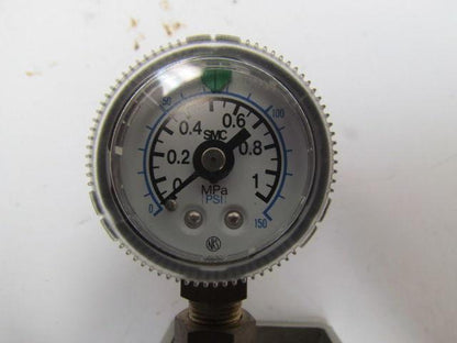 SMC Syndevco VSS8-8-FG-S-3EZ-V1- X6 Valve iso 8 Sol 4/5 Port w/ manifold & gauge