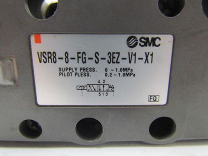 SMC Syndevco VSR8-8-FG-S-3EZ-V1- X1 Valve blue coil 4/5 port new Sol