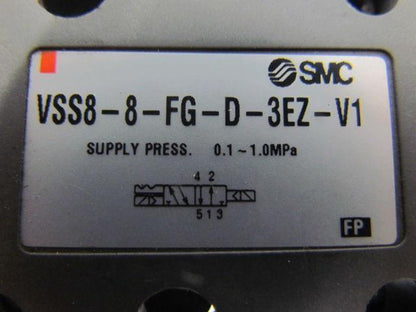 SMC Syndevco VSS8-8-FG-D-3EZ-V1 4/5 Port Solenoid Valve New