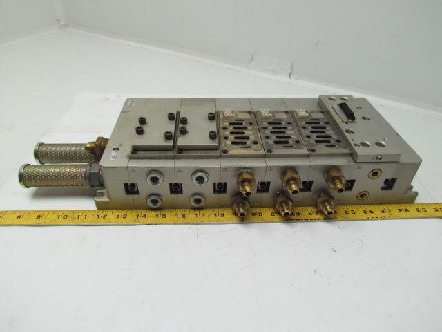 SMC Syndevco US3467 5 station manifold