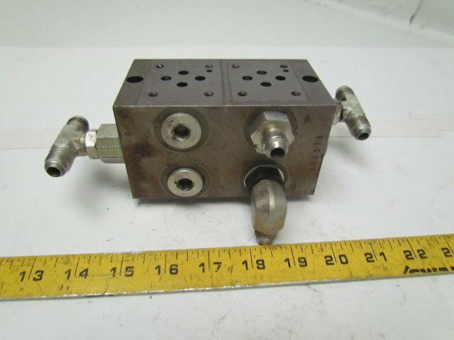Vickers DGMS-3-2E-10-S 2 station hydraulic subplate port size SAE 3/4-16 UNF-2B