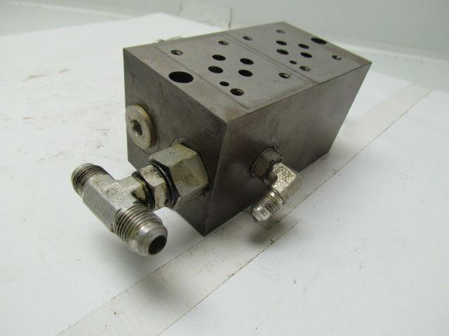Vickers DGMS-3-2E-10-S 2 station hydraulic subplate port size SAE 3/4-16 UNF-2B