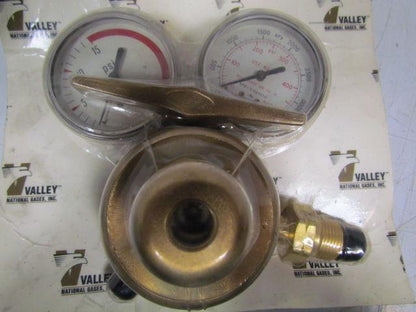Harris Oxygen Regulator Supply Gauge 500 PSI Delivery Ga 15 PSI Rebuilt 8-2015