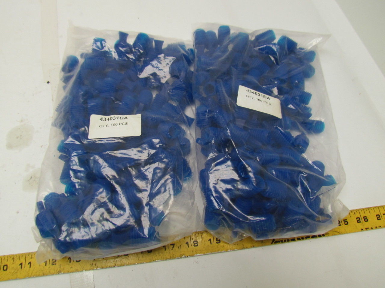 434031BA blue silicone rubber flangeless tapered plug painting powdercoat