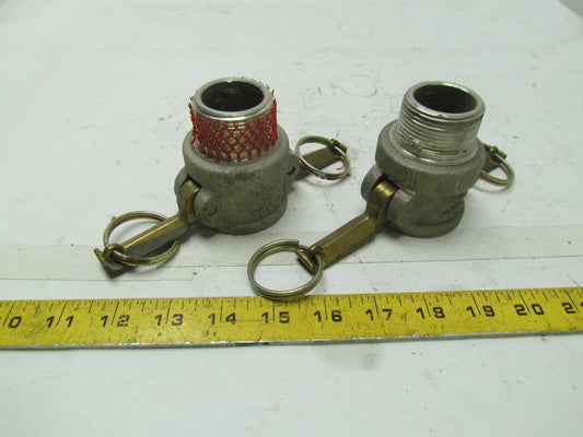 PT COUPLING 12B 1-1/4" camlock coupler male lot of 2 1 new 1 used