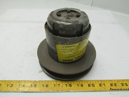 T.B. Woods MS-58 variable sheave pulley 1/2" bore maximum 8900 RPM