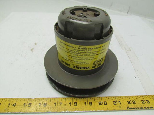T.B. Woods MS-58 variable sheave pulley 5/8" bore maximum 8900 RPM