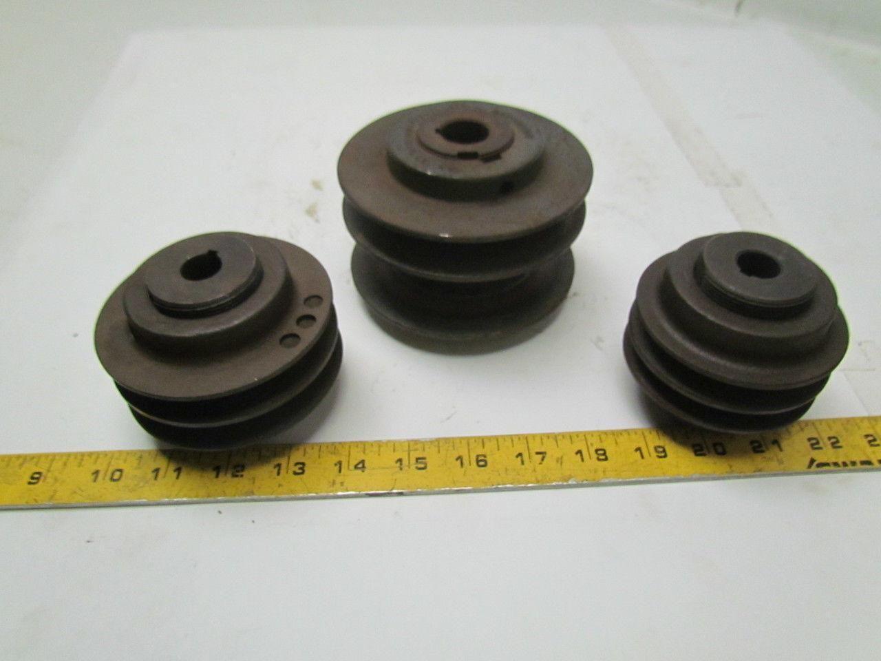 Lot of 3 variable pitch sheaves (see below for details)