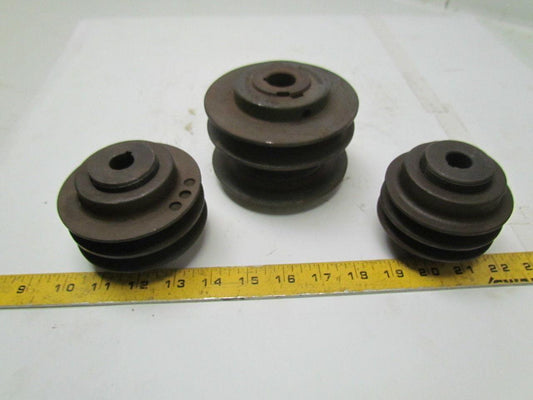 Lot of 3 variable pitch sheaves (see below for details)