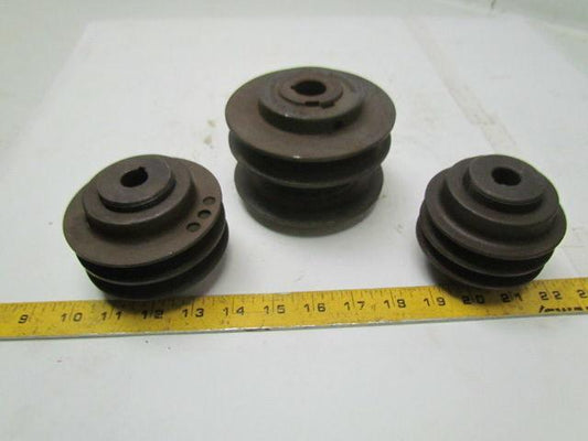 Lot of 3 variable pitch sheaves (see below for details)