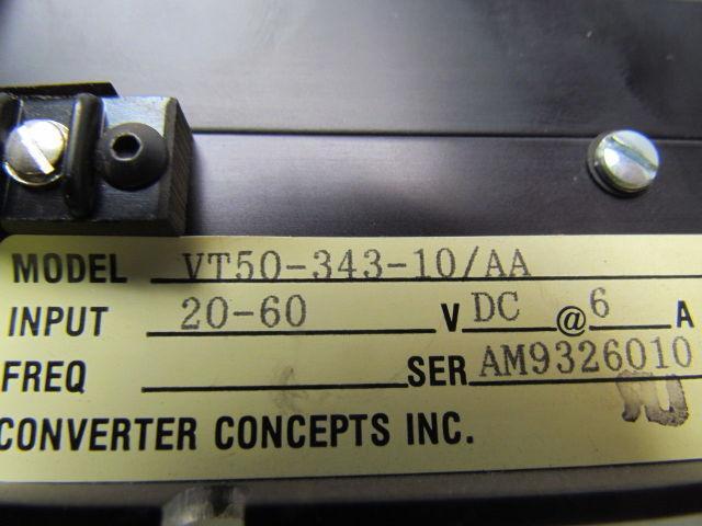 Concepts VT50-343-10/AA Power Supply Voltage Converter 20-60VDC Input 12v Output