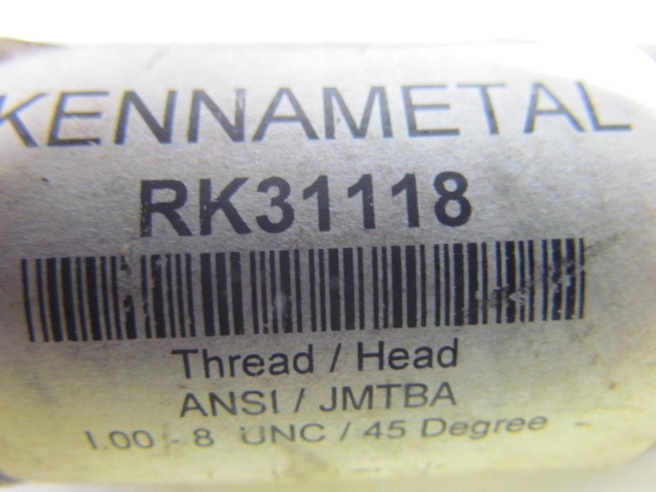 Kennametal RK31118 BT-MAS Retention Knob Piloted no Through Coolant 3.35" Length