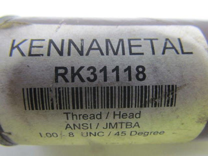 Kennametal RK31118 BT-MAS Retention Knob Piloted no Through Coolant 3.35" Length