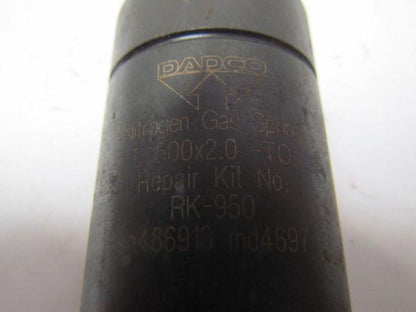 Dadco L-500X2.0-TO Mini Nitrogen gas spring 1/2 ton 2" stroke