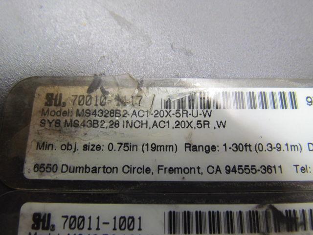 STI MS4328B2-AC1-20X-5R -U-W Light Curtain Controller 115VAC w/ Cables