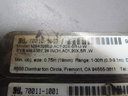 STI MS4328B2-AC1-20X-5R -U-W Light Curtain Controller 115VAC w/ Cables