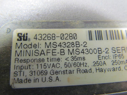 STI Scientific Technologies MS4328B-2 2 Light Curtain Controller w/ cords 115VAC