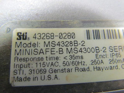 STI Scientific Technologies MS4328B-2 2 Light Curtain Controller w/ cords 115VAC