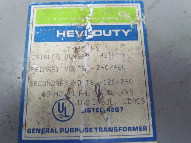 GS General Signal HS1F1A NEMA Type 1,2,&3R 240V/480V General Purpose Transformer