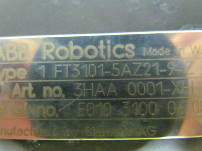 ABB Robotics 1 FT3101-5AZ21-9-Z 3HAA0001-XH Servo Motor