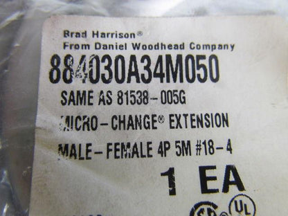 Brad Harrison 884030A34M050 Micro-change Extension Male-Female 4Pt ends
