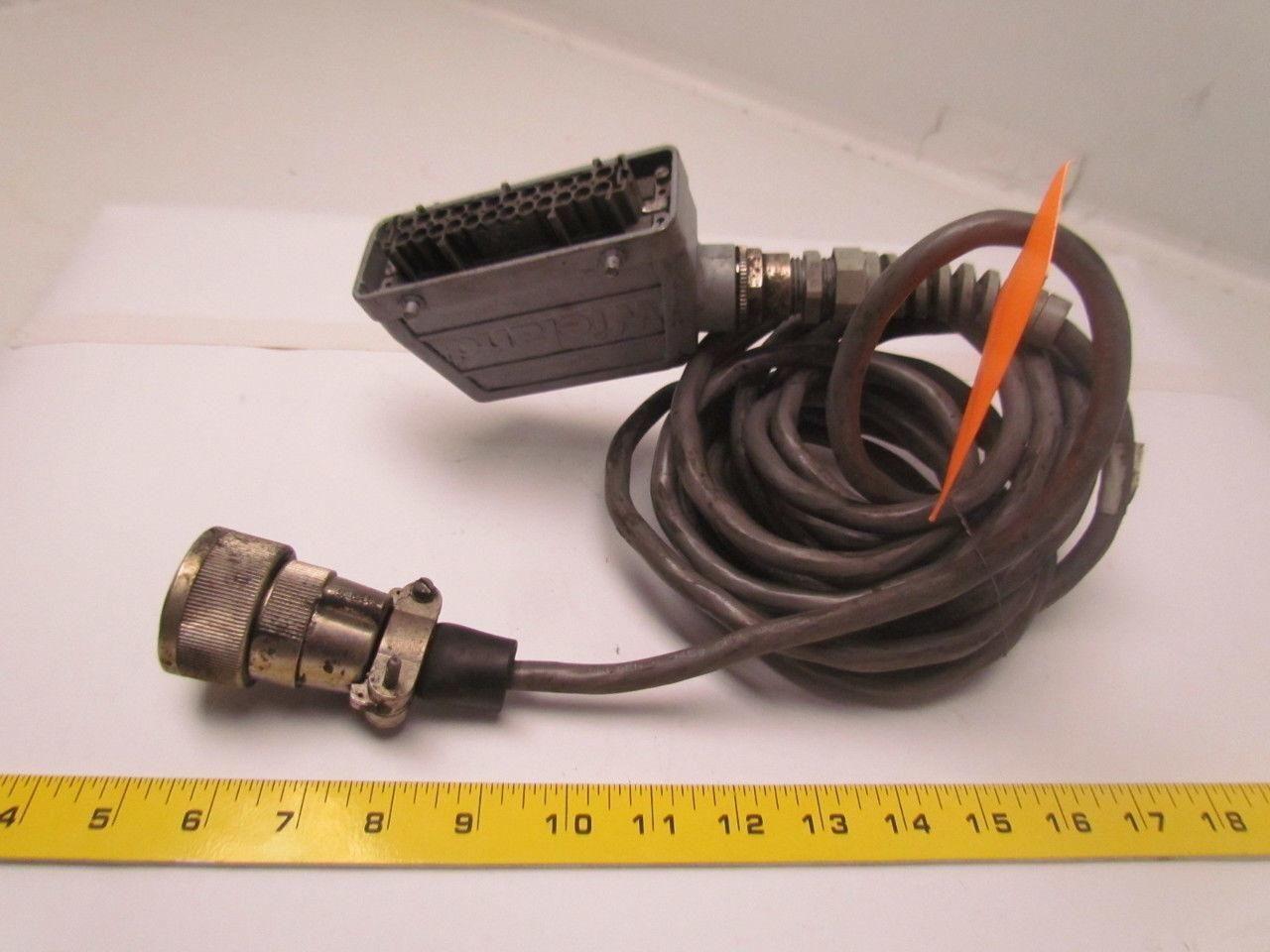 Wieland 70 350 2428 24 Pin Female Connector w/ 19' Belden Wire and 24 Pin Male