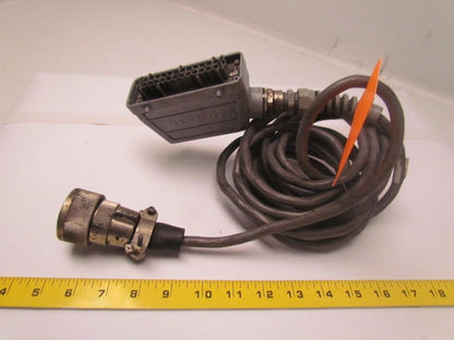 Wieland 70 350 2428 24 Pin Female Connector w/ 19' Belden Wire and 24 Pin Male