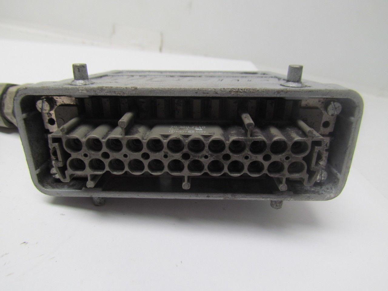 Wieland 70 350 2428 24 Pin Female Connector w/ 19' Belden Wire and 24 Pin Male