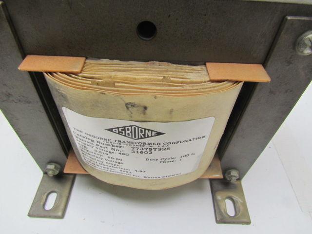 Warren Emhart 31602 .619KVA Transformer 480 Volt 50/60Hz