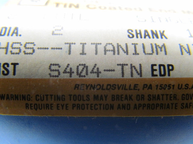 Niagara Cutter S404-TN 35640 Coated End Mill 2"dia. 1-1/4"shank 8 Flute