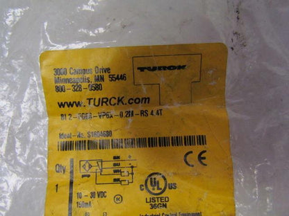 Turck BI2-FG08-VP6A-0.2M-RS 4.4T Proximity Sensor Switch 10-30 VDC