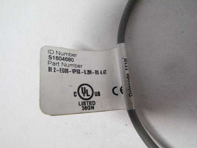 Turck BI2-FG08-VP6A-0.2M-RS 4.4T Proximity Sensor Switch 10-30 VDC